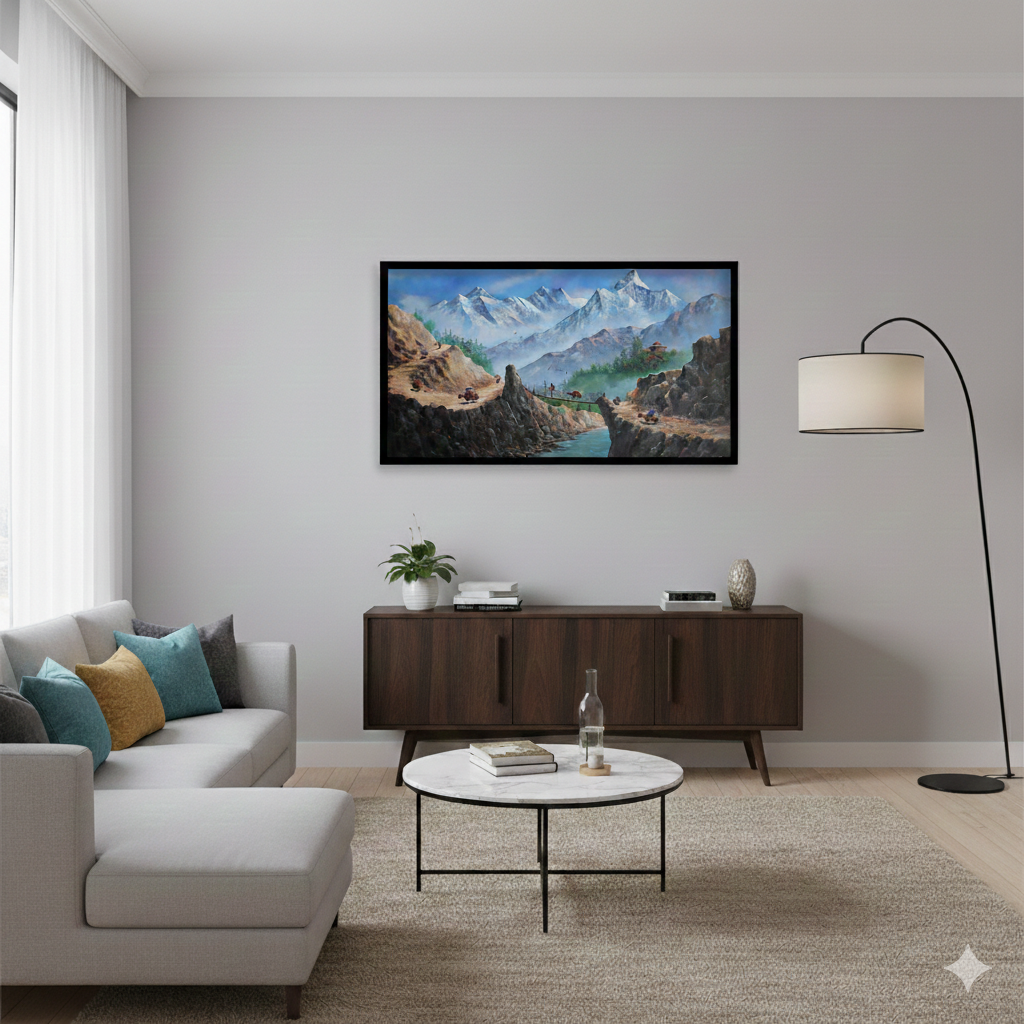 Mt. Everest, Ama Dablam and Hills